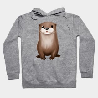 Cute Otter Drawing Hoodie